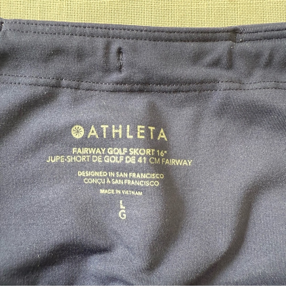 Athleta Fairway Golf Skort 26” Navy Blue Women’s Size L Activewear Golf Tennis - Picture 9 of 10